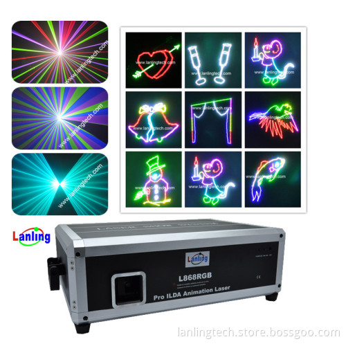 L3000RGB Full Color Ilda Laser Light, Stage Lighting